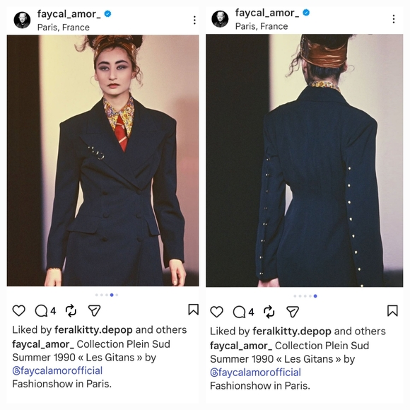 John Galliano Plein Sud 1990 S/S Les Gitans Runway Vintage Wool Blazer Jacket - Picture 3 of 17